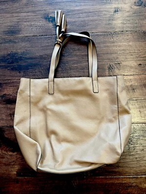 Old Navy Synthetic Leather Tote Brown Shoulder Bag Purse - Image 1 of 4