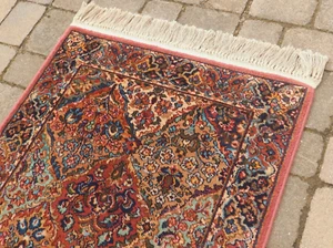 Vintage Karastan Multicolor Panel Kirman  2.10'x5' USA 100% Wool Rug #717 EUC - Picture 1 of 9