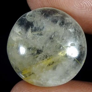 17.25Cts100%Natural Golden Rutile Quartz 17mx6 4 Round Cabochon Loose Gemstones - Picture 1 of 3