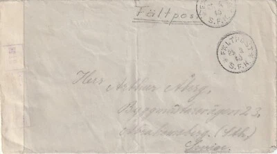 SWEDEN/FINLAND: Censored cover Fieldpost SFK Swedish volunter in Finland 1940. - Image 1 of 2