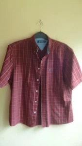 Man's Shirt, Maine Clothing, Short Sleeves, Dark Maroon, Size L - Picture 1 of 9