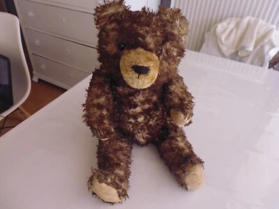  OURS ANCIEN PELUCHE CORPS PAILLE TEDDY BEAR 42 (environ)  GEBRUBER HERMANN ? - Photo 1/4