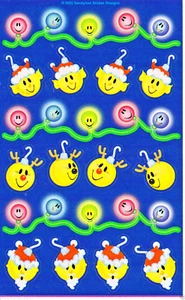Sandylion VERY RARE CHRISTMAS Decorations Scrapbook Maxi Stickers A 16 VNTG - Picture 1 of 1