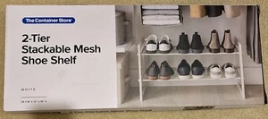 Shoe Rack Stackable Shoe Shelf * The Container Store Storage Rack Organizer *New - Picture 1 of 3