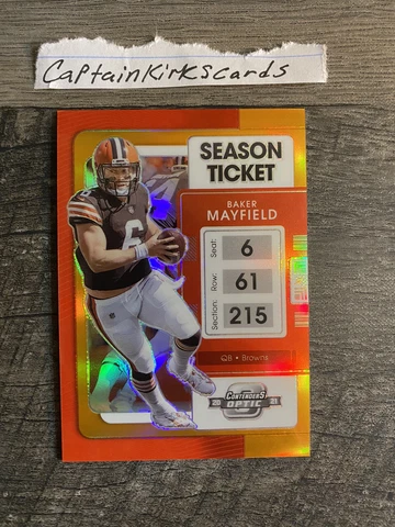 Baker Mayfield 2021 Contenders Optic Season Ticket #d 02/50 Cover