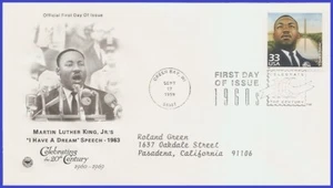 EE. UU. #3188a ADDR PCS ARTCRAFT FDC Martin Luther King Años 60 - Imagen 1 de 1
