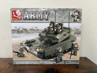 SEALED Sluban M38 B0305 Army Land Force Merkava Tank & Soldiers 344 Pieces New - Image 1 of 4
