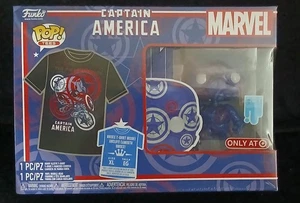 Funko Pop Marvel Captain America Pop Tees Art Series XL - Picture 1 of 2