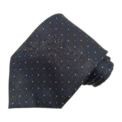 Corbata de diseñador de seda Versace azul a lunares para hombre hecha a mano de lujo ITALIA Foto 1 de 4