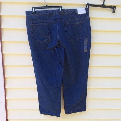 NWT Harbor Bay Mens Blue Denim Jean Shorts Sz 50x32 Cotton Rugged Loose Fit New  - Image 1 of 4