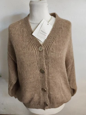 MADE IN ITALY  leichte weiche Strickjacke goldene Knöpfe Gr. 38 40 42/44 NEU - Bild 1 von 3