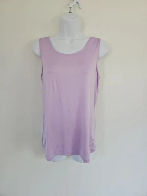 Adrienne Vittadini 运动套衫上衣小号薰衣草无袖绑带 — 第 1/4 张图片