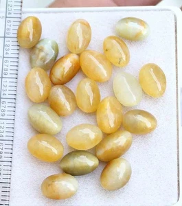 Natürliches 36,3 ct Chrysoberyll gelbes Katzenauge oval Cab lose Edelsteine 6,5*9,5 mm 21 P - Bild 1 von 4