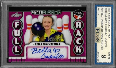 2025 Leaf Eclectic PBA Bella Love Castillo 签名 /7 级 FCGS 8 NM-MT(自动 10) — 第 1/2 张图片