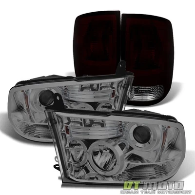 Dodge Ram 1500/2500/3500 2009-2018 faros LED de humo halo + luces traseras lámparas Foto 1 de 4