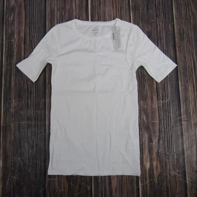 J.Crew Shirt Womens XXS White Perfect Fit 100% Cotton Crewneck Short Sleeve - Image 1 of 4