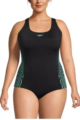 Speedo Women's Placement Medalist Swimsuit Swimming Costume Plus Size BNWT - Image 1 of 4