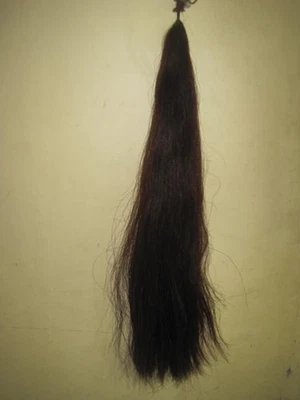 Estensione coda di cavallo/coda finta castagno profondo 1 libbra 33'' parte superiore intrecciata - Immagine 1 di 4