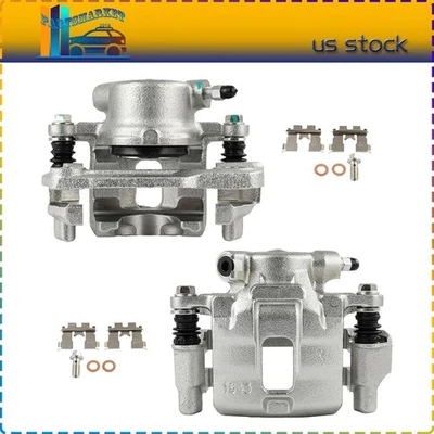 Front Pair w/ Bracket For 1989-1992 Chevrolet Tracker L4 1.6L Brake Calipers - Image 1 of 4
