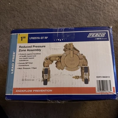 Febco 0683012 1" Inlet Size Reduced Pressure Zone Assembly LF825YA- QT RP - Image 1 of 4