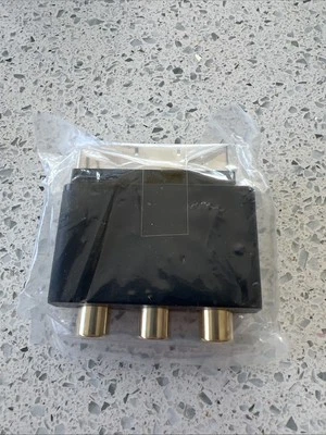 RGB SCART Plug Male to 3 RCA Female A/V Adaptor Converter for TV DVD VCRs - Image 1 of 4
