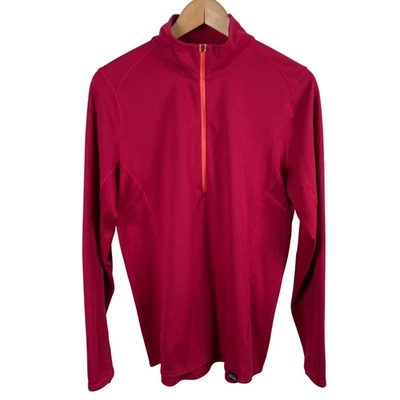 Pullover Patagonia Capilene capa base cuarto cremallera para mujer talla L rojo Polartec Foto 1 de 4