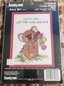 Suzy's Zoo Counted Cross Stitch Kit Janlynn Just the way You are 5x7 NOS - Picture 1 of 10