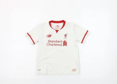 New Balance Boys White Liverpool FC Short Sleeve Football T-Shirt 4-5 Years - Image 1 of 4