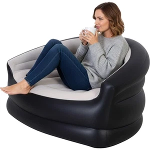 Luftsessel Luftsofa Sofa Outdoor aufblasbar Garten Couch schwarz 1- 2 Personen - Bild 1 von 7