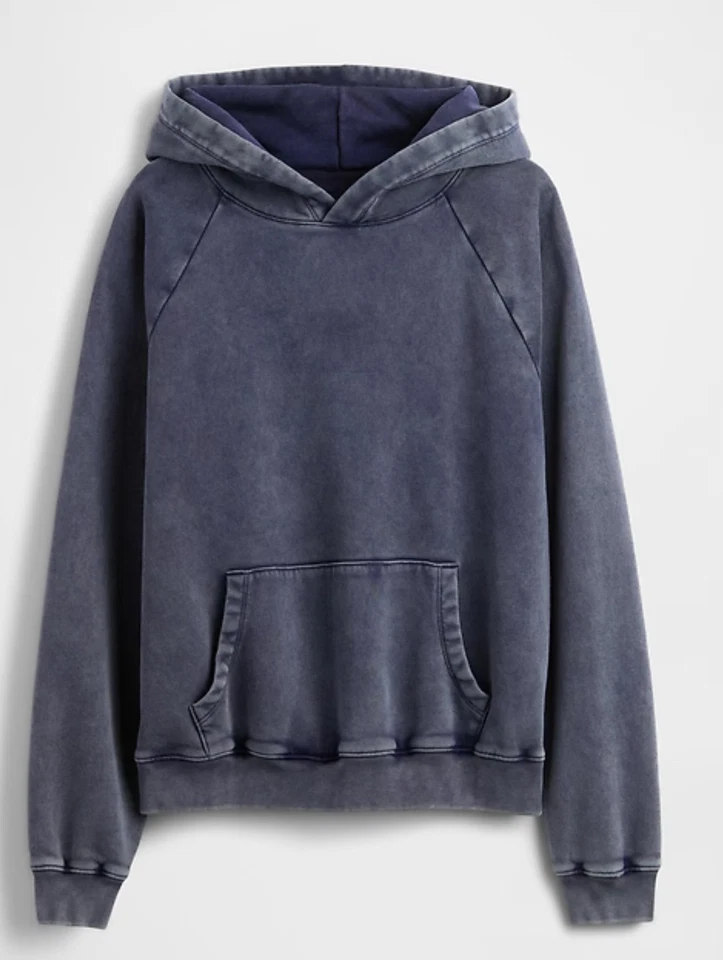 Gap Mujer Vintage Suave Sudadera con Capucha Tapiz Azul Marino Foto 1 de 4