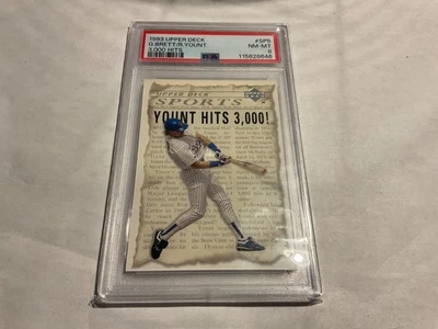George Brett Robin Yount 1993 cubierta superior 3000 éxitos #SP5 PSA grado 8 Foto 1 de 2