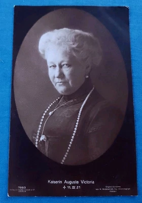 AK die letzte deutsche Kaiserin Auguste Victoria gest. 11.04.21 Bahnpost RAR - Bild 1 von 3