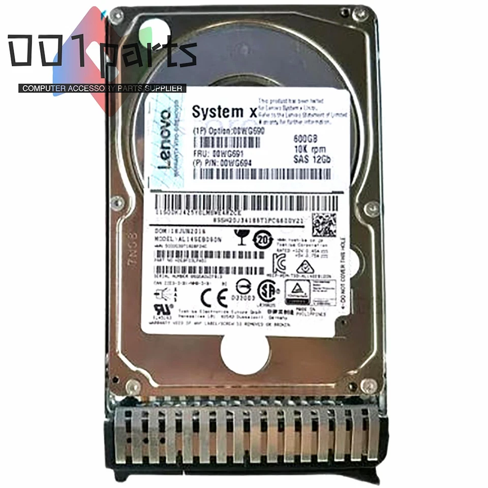 IBM Hard Drive HDD 00WG690 00WG691 600GB SAS 10K 12GBPS 2.5" G3HS X3650M5 - Image 1 of 1