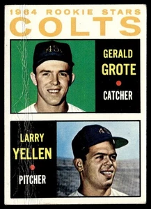 1964 Topps 1964 Colts estrellas novatas - Gerald Grote/Larry Yellen novato Houston - Imagen 1 de 2