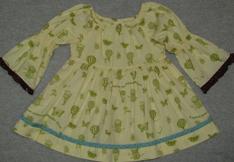 Matilda Jane Pheasant Shirt Hot Air Balloons BOHO Top Girls 4 - Image 1 of 3