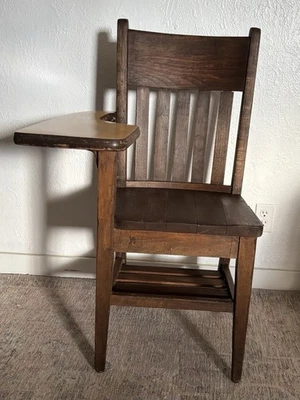 Silla de escritorio para estudiantes vintage de los años 50, Washington State College, para diestros Foto 1 de 4