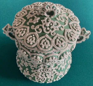 VINTAGE~ORIGINAL~JAPANESE MORIAGE LIDDED JAR~PORCELAIN~LARGE~EXQUISITE~ASIAN~WOW - Picture 1 of 6