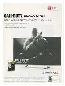 Call of Duty Black Ops II LG Cinema 3D 2012 ganzseitiger Druck Magazin Spiel Anzeige - Bild 1 von 4