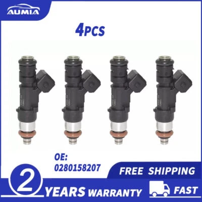 4Pcs Fuel Injector 0280158207 For Ford Focus Fiesta B-max C-max Foto 1 de 4