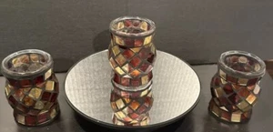 Mosaic Votive Candle Holder Set Of 3 - Picture 1 of 2