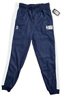 NBA Men's Navy Blue/White Striped Joggers Pants Size L NEW