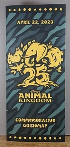 Disney's Animal Kingdom 25th Anniversary Commemorative Guidemap 22. April 2023 - Bild 1 von 3