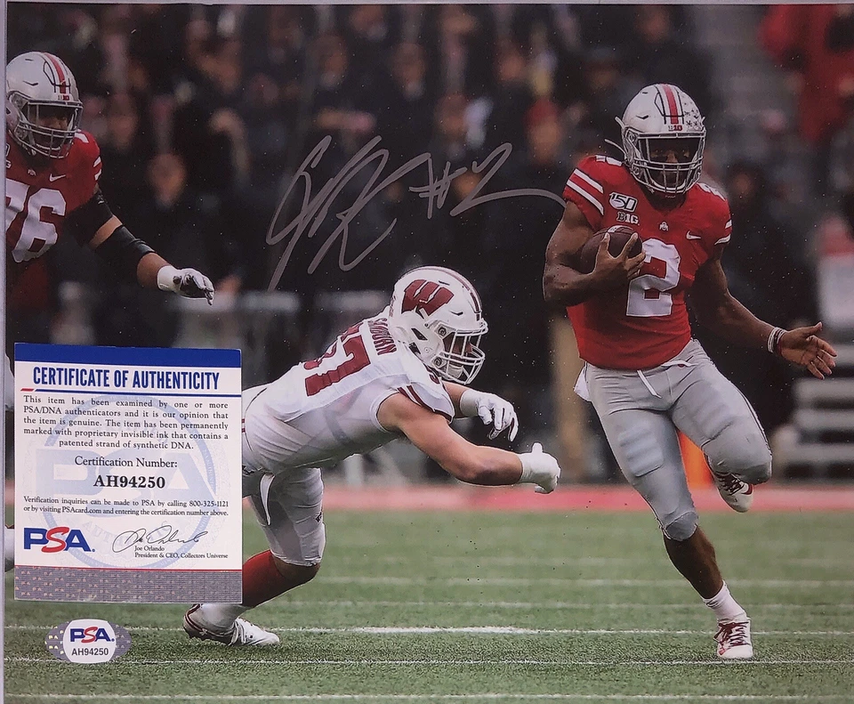 JK J.K. DOBBINS OHIO STATE BUCKEYES SIGNED AUTOGRAPH 8X10 PHOTO PSA/DNA COA - Image 1 of 1