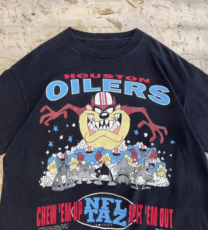 Houston Oilers NFL Taz Looney Tunes Remake Camiseta Estilo Clásico HN2587 Foto 1 de 1