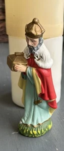 "Figura Vintage Standing WISE MAN Papel Maché NATIVIDAD ITALIA 5" - Imagen 1 de 7