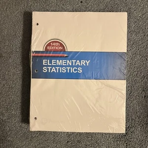 New 3-hole Elementary Statistics, 14th Edition Notebook By Mario F Triola - Picture 1 of 3