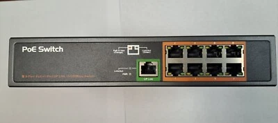 POE SWITCH BV-Tech POE-SW801 8 Port + 1 Ethernet Uplink Unmanaged Switch 120W - Image 1 of 3
