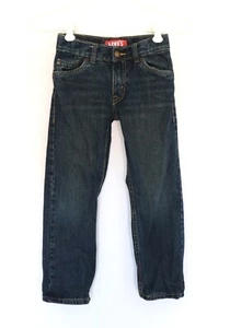 LEVI'S 511 Skinny Leg Jeans Dark Denim Adjustable Waist Boy's 5 Reg - Picture 1 of 6