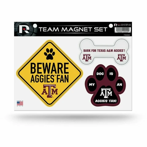 NEW TEXAS A&M AGGIES PET DOG MAGNET SHEET SET BEWARE FAN LICENSED Cover
