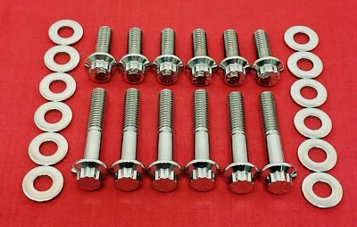 1999-2017 HARLEY ROCKER BOX POLISHED STAINLESS STEEL ARP 12PT BOLTS KIT - Image 1 of 2